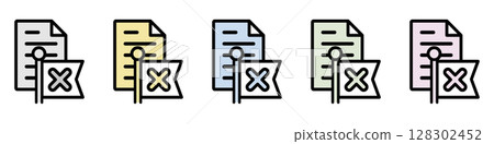 插圖圖示素材集：Crossmark文件183 128302452