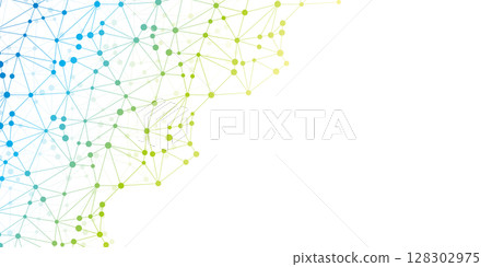 Technology network background gradient light blue yellow green vector 128302975
