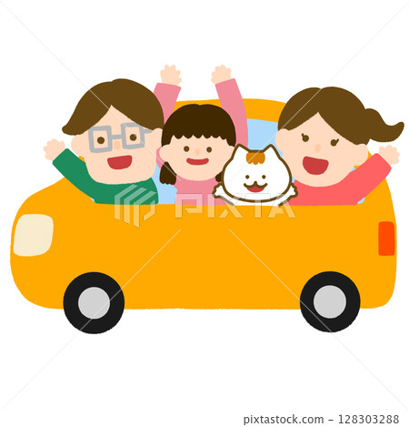 與家人一起開車 與家人一起開車 128303288