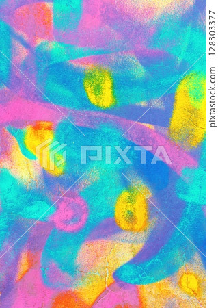 Vibrant Abstract Pastel Texture in Bright Blue, Pink, Yellow for 90s, Y2K Aesthetic Vibrant Abstract Pastel Texture in Bright Blue, Pink, Yellow for 90s, Y2K Aesthetic 128303377