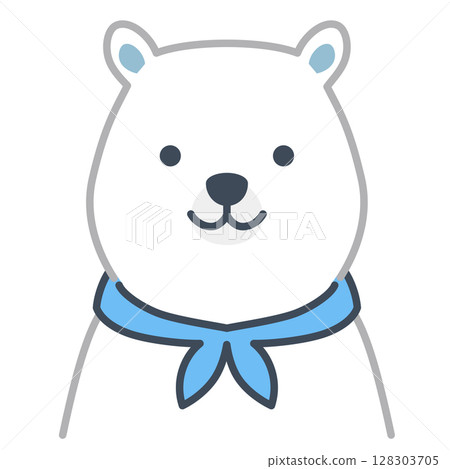 北極熊戴著頸冷器 涼爽頸環 北極熊戴著頸冷器 涼爽頸環 128303705