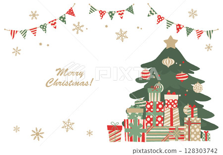 聖誕框架向量插圖 128303742