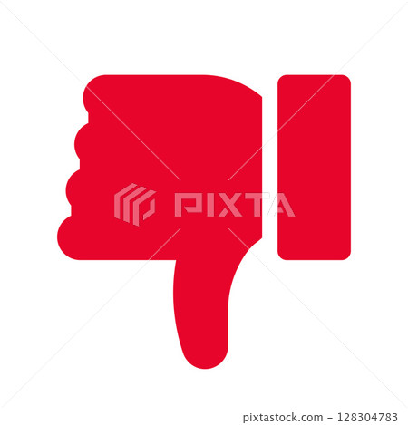 Dislike symbol. Thumbs down icons. Hate gesture consept. Social media button. 128304783