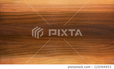 Background image of walnut brown wood grain with horizontal stripes 128304853