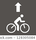 Bike lane sign, bike area icon, bicycle zone symbol. 128305084