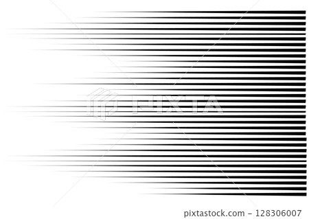 Speed line anime fast effect, manga horizontal motion strips. Comic quick halftone movement. Abstract gradient. Speed line anime fast effect, manga horizontal motion strips. Comic quick halftone movement. Abstract gradient. 128306007