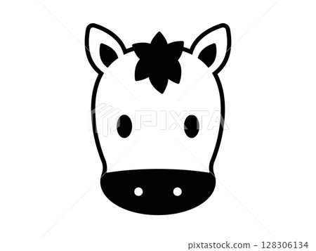 Horse icon monotone Horse icon monotone 128306134