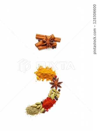 Culinary Typography Gourmet Spice Alphabet Collection for Food Enthusiasts the character semi colon 128306600