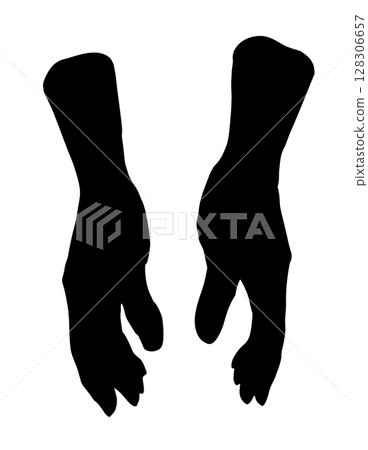 Young human hands. Vector drawing Young human hands. Vector drawing 128306657