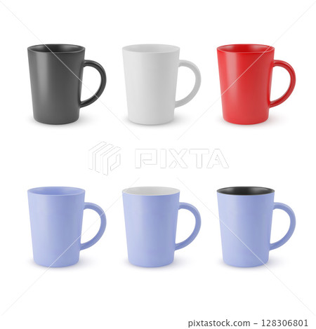 Set of Empty Cups 128306801