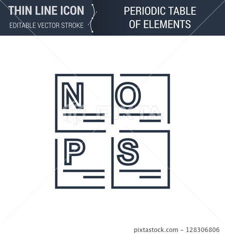 Periodic Table of Elements Symbol 128306806