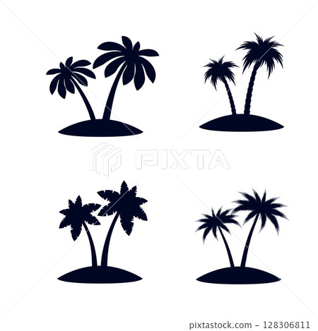 Tropical Palm Trees 128306811