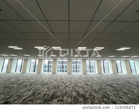 An empty skeleton office An empty skeleton office 128306871