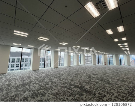 An empty skeleton office An empty skeleton office 128306872