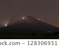 Climbing Mount Fuji in search of night lights and the movement of the constellations 128306931