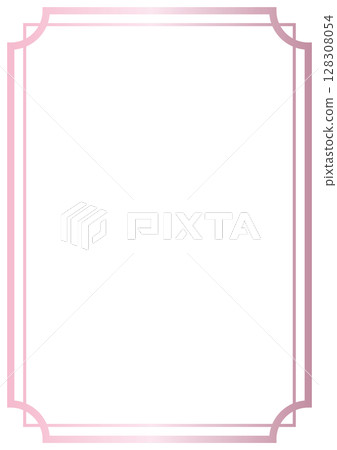 簡單的垂直框架粉紅色優雅金屬 128308054