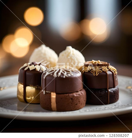 Delicious Truffle with Glossy Finish 128308207