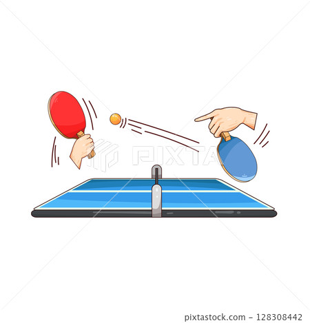 illustration of ping pong illustration of ping pong 128308442