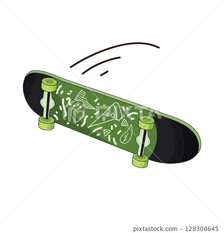 illustration of skateboard 128308645