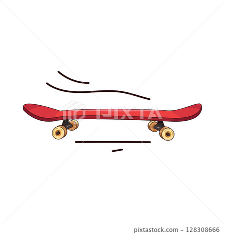 illustration of skateboard illustration of skateboard 128308666