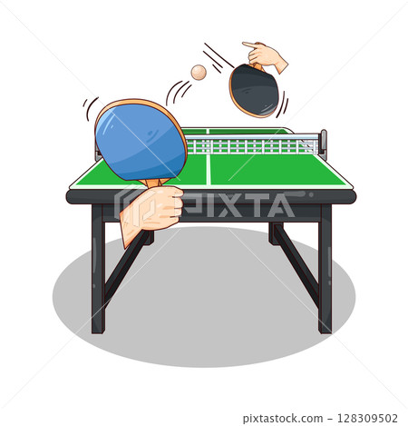 illustration of table tennis illustration of table tennis 128309502