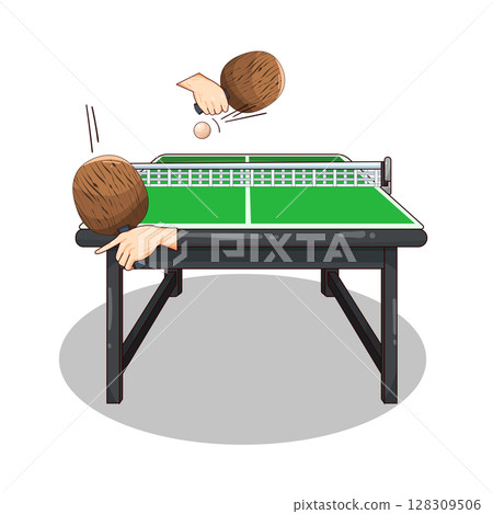 illustration of table tennis illustration of table tennis 128309506
