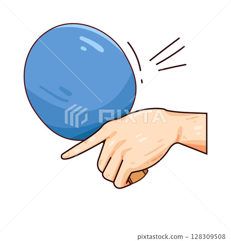 illustration of hand holding ping pong paddle 128309508