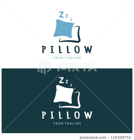 Creative logo designs for pillows, blankets, bed sheets and beds, sleep, zzz, clock, moon and stars. Creative logo designs for pillows, blankets, bed sheets and beds, sleep, zzz, clock, moon and stars. 128309750