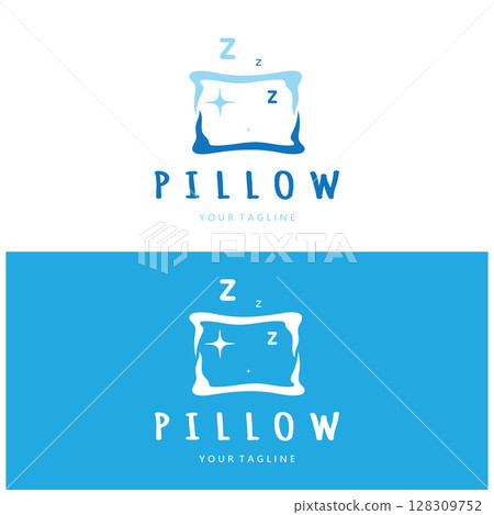 Creative logo designs for pillows, blankets, bed sheets and beds, sleep, zzz, clock, moon and stars. Creative logo designs for pillows, blankets, bed sheets and beds, sleep, zzz, clock, moon and stars. 128309752