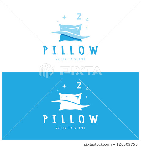 Creative logo designs for pillows, blankets, bed sheets and beds, sleep, zzz, clock, moon and stars. Creative logo designs for pillows, blankets, bed sheets and beds, sleep, zzz, clock, moon and stars. 128309753