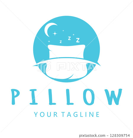 Creative logo designs for pillows, blankets, bed sheets and beds, sleep, zzz, clock, moon and stars. Creative logo designs for pillows, blankets, bed sheets and beds, sleep, zzz, clock, moon and stars. 128309754