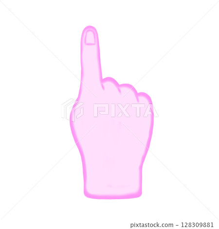 Pointing watercolor (pink) for click 128309881