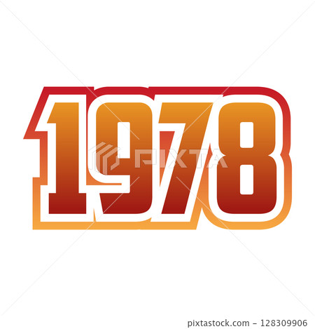 Vintage 1978 typography in retro style, for T-shirts, stickers, posters Vintage 1978 typography in retro style, for T-shirts, stickers, posters 128309906
