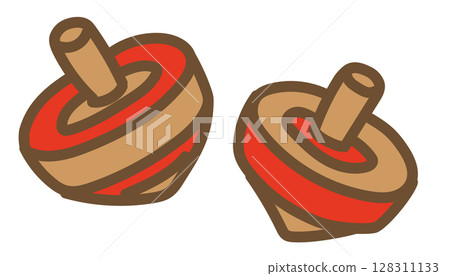 Spinning top vector illustration Spinning top vector illustration 128311133