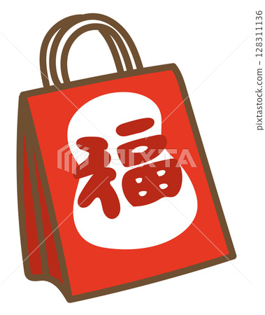 Vector illustration of New Year's lucky bag Vector illustration of New Year's lucky bag 128311136
