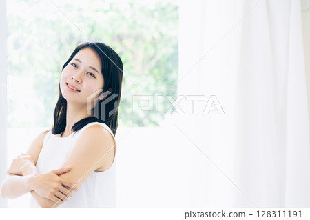 年輕女性的美麗形象 128311191