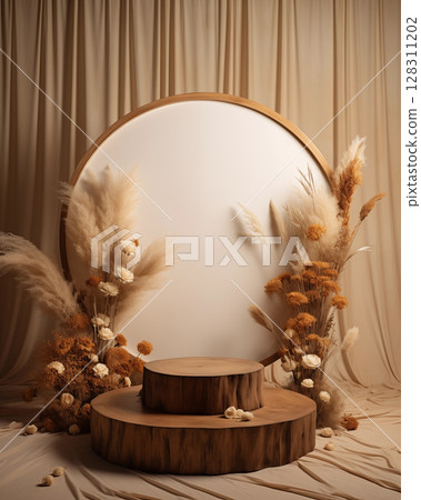 Podium for displaying products Minimal brown tone 128311202