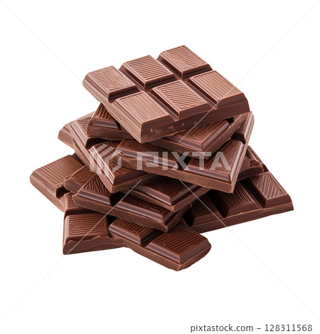 Chocolate on a transparent background Chocolate on a transparent background 128311568