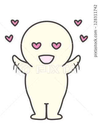 喜歡,心,心形,快樂,幸福,簡單,人物,全身,圓臉,人物 128311742