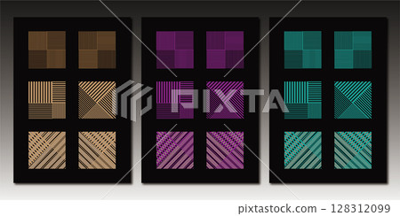 Straight geometric pattern 128312099