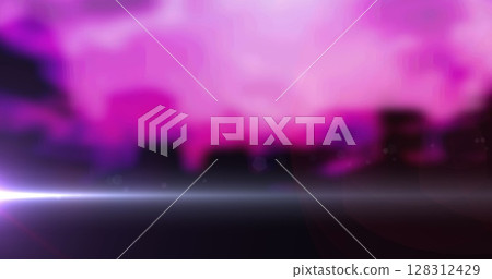 Image of white glowing spot on pink distorted background 128312429