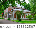 Museum-estate of 19th century Kozell-Poklevsky (Gatovsky) in village of Krasny Bereg, Gomel region, Belarus. Former servants' quarters 128312507