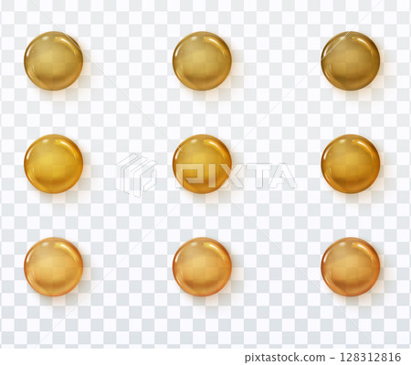 Motor oil or engine lubricant realistic glossy drops isolated on transparent background Motor oil or engine lubricant realistic glossy drops isolated on transparent background 128312816