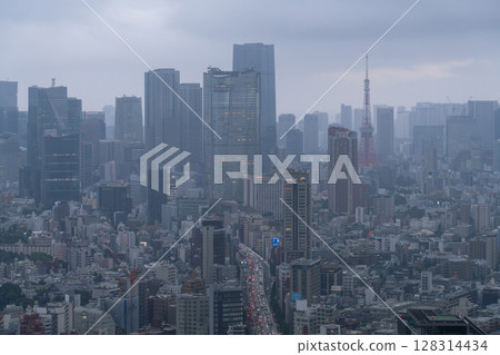Tokyo: Heavy rain looms over the Tokyo sky Tokyo: Heavy rain looms over the Tokyo sky 128314434