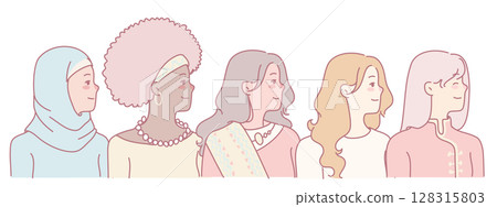 Diverse Female Portraits that Celebrate Individuality, Uniqueness and Various Cultures Diverse Female Portraits that Celebrate Individuality, Uniqueness and Various Cultures 128315803