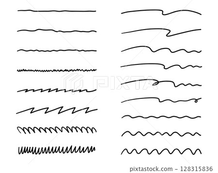 Hand-drawn line vector illustration set. Hand-drawn, ornamental, doodle, line art 128315836