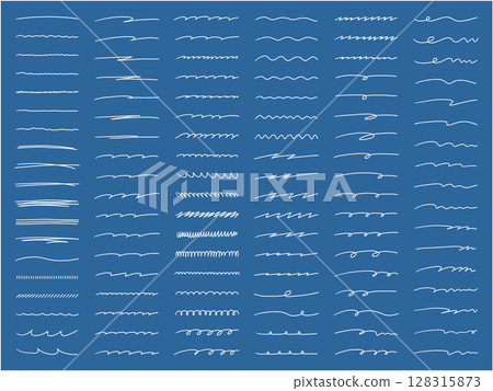 手繪線條向量插圖集。手繪、裝飾、塗鴉、線條藝術 128315873