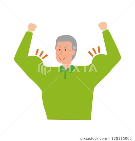 Healthy elderly man Healthy elderly man 128315903