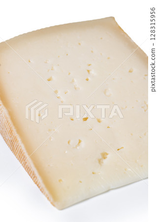 Wedge of Aged Hard Cheese 128315956