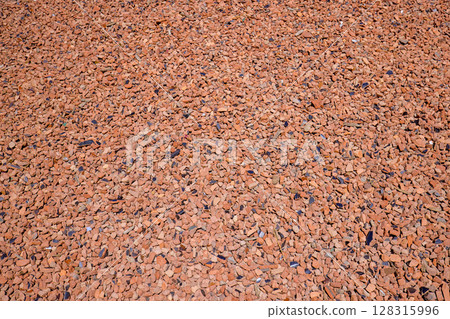 Finely crushed Sekishu red roof tiles Finely crushed Sekishu red roof tiles 128315996